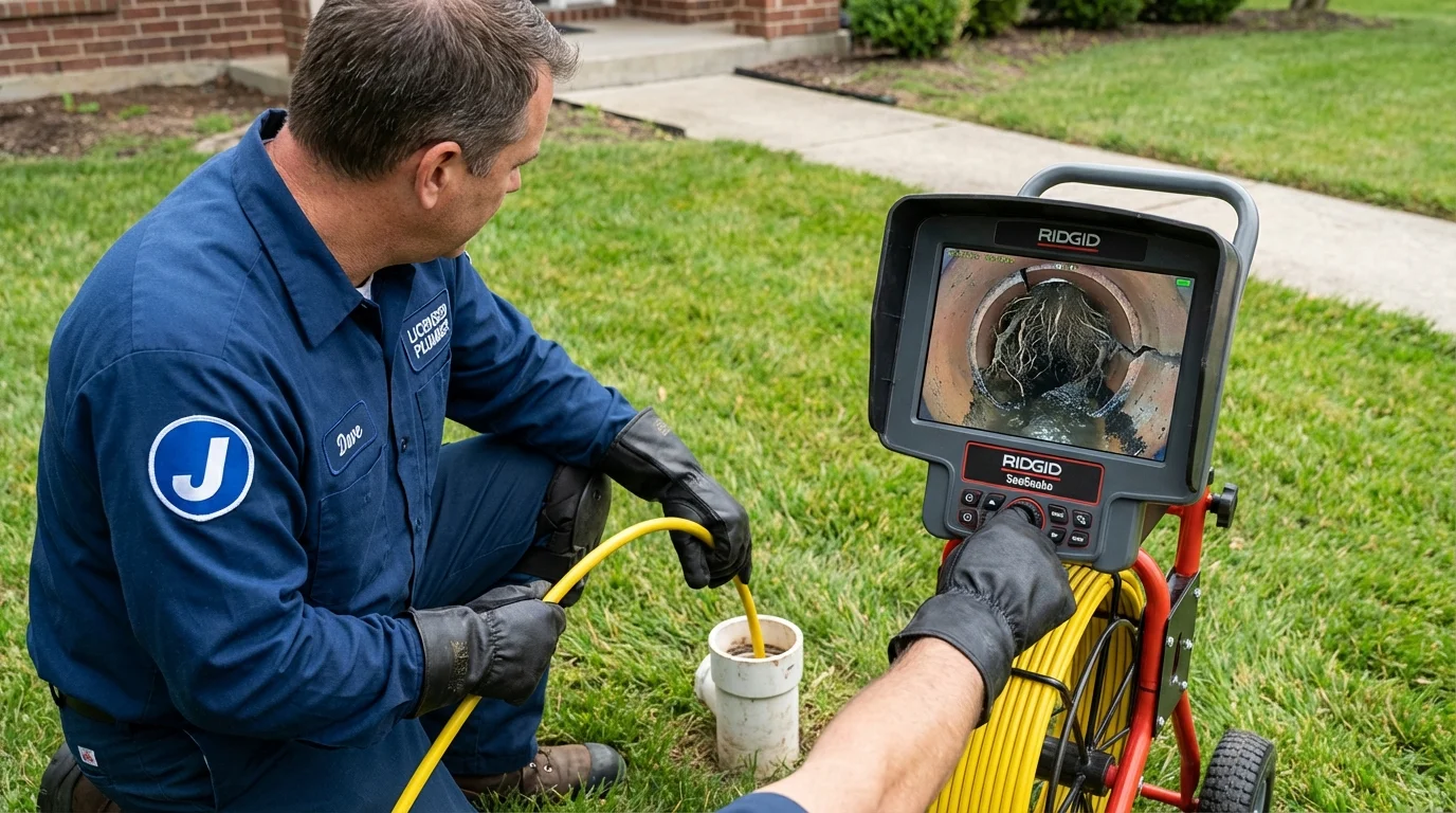 Sewer camera inspection being performed by Johns Plumbing LLC in Pima